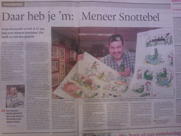 Meneer Snottebel in de krant
